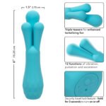 Gia Triple Teaser Vibrator – Blue - Image 2
