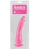 Basix Rubber Works - Slim 7 Inch With Suction Cup - Pink - Image 2