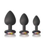 Glams Spades Trainer Kit Three-Piece Anal Plug Set – Black - Image 2