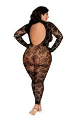 Gloved Bodystocking Dmnd - Queen Size - Black - Image 2