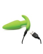Glow in the Dark Butt Plug With Remote - Green - Image 2