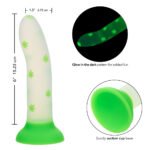 Glow Stick Leaf Green Vibrating Anal Plug with Suction Cup - Image 4
