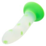 Glow Stick Leaf Green Vibrating Anal Plug with Suction Cup - Image 6