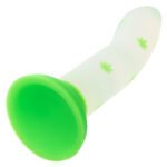 Glow Stick Leaf Green Vibrating Anal Plug with Suction Cup - Image 7