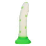Glow Stick Leaf Green Vibrating Anal Plug with Suction Cup - Image 8
