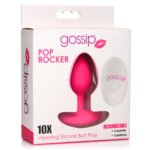 Gossip Pop Rocker 10x Vibrating Silicone Plug - Magenta - Image 3