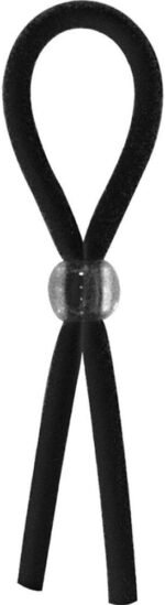 Ram Squeezer Adjustable Latex Cock Ring – Black - Image 2