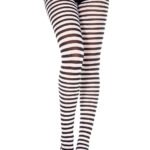 Striped Tights - One Size - Black / White