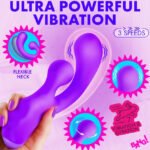 Gyro Rabbit Silicone Vibrator - Purple - Image 4