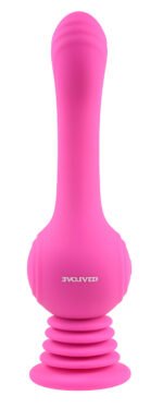 Gyro Vibe Rechargeable Vibrator with Gyrating Ball and Suction Cup Base – Pink - Image 2