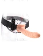 Fetish Fantasy Series 8-Inch Vibrating Hollow Strap-on – Flesh - Image 5