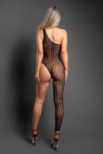 Killin It Asymmetrical Footless Bodystocking - Os - Black - Image 3