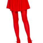 Nylon Tights - One Size - Red