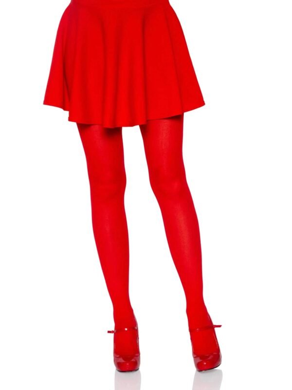 Nylon Tights - One Size - Red