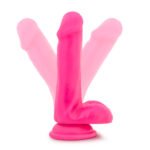 Neo - 6 Inch Dual Density Cock with Balls - Neon Pink - Image 5