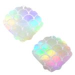 Mystical Mermaid White Holographic Mermaid Shell Nipztix Pasties