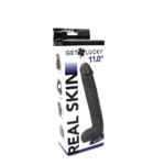 Real Skin 11 Dual Layer Dildo - Dark Brown - Image 2