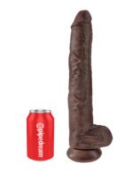 King Cock 14 Inch Cock With Balls - Brown - Image 2