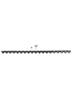Heart Day Collar – Black Faux Leather Choker with Heart-Hex Key Lock - Image 2
