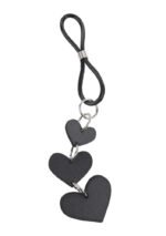 Heart Nipple Ties – Black Faux Leather - Image 2