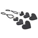 Heart Nipple Ties - Black