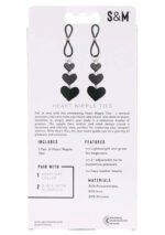 Heart Nipple Ties – Black Faux Leather - Image 4