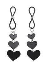 Heart Nipple Ties – Black Faux Leather - Image 5