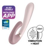 Satisfyer Heat Wave Rechargeable Dual-Motor Vibrator with Heating Function – Mauve - Image 3