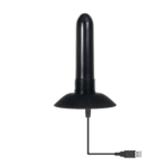 Heavenly Harness Black Rechargeable Vibrating Strap-On Harness Kit with 2 Silicone Sleeves - Image 3