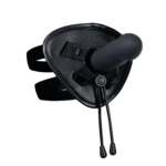 Heavenly Harness Black Rechargeable Vibrating Strap-On Harness Kit with 2 Silicone Sleeves - Image 8
