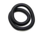 Perfect Fit Hefty Wrap Cock Ring – 12 in, Black Silicone - Image 2