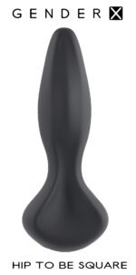 Hip to Be Square Black Rechargeable Vibrating Anal Plug with Square Base - Image 5