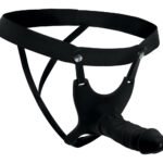 Hollow Silicone Dildo Strap-on - Black