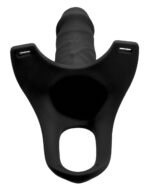 Hollow Silicone Dildo Strap-on - Black - Image 3