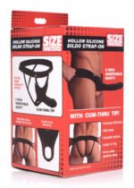 Hollow Silicone Dildo Strap-on - Black - Image 5