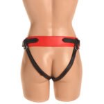 Horny Devil Strap-On Harness Red – Vegan Leather with Three O-Rings - Image 6