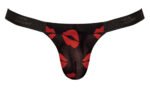 Kiss Me - Micro Thong v - Large/ X-Large - Sheer Lips - Image 4