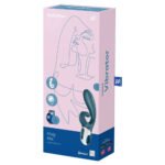 Hug Me Rechargeable Dual-Motor Rabbit Vibrator – Grey/Blue - Image 2