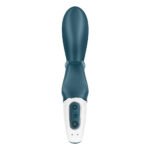 Hug Me Rechargeable Dual-Motor Rabbit Vibrator – Grey/Blue - Image 3