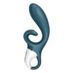 Hug Me Rechargeable Dual-Motor Rabbit Vibrator – Grey/Blue - Image 4