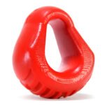 Hung Padded Cockring Oxballs - Red - Image 2