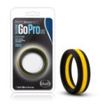Performance - Silicone Go Pro Cock Ring - Black/gold/black - Image 4