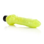 Glow-in-the-Dark Jelly Penis Vibrator 7 Inches – Yellow - Image 4