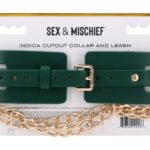 Indica Cutout Collar and Leash - Green