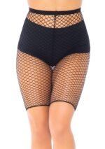 Industrial Fishnet Biker Shorts - One Size - Black - Image 2