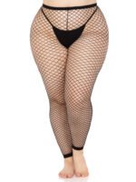 Industrial Net Footless Tights - 1x/2x - Black - Image 5