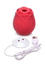Inmi - Bloomgasm Wild Rose Silicone Suction Stimulator - Red - Image 4