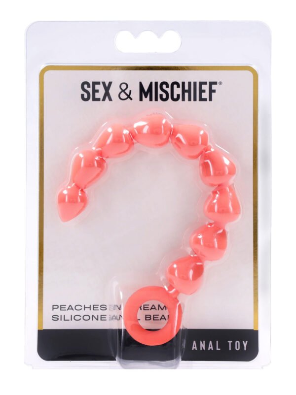 Peaches 'N Creame Silicone Anal Beads - Peach