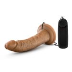 Dr. Skin - Dr. Dave - 7 Inch Vibrating Cock With Suction Cup - Mocha - Image 4