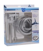 Metal Deluxe Shower System with Dual Nozzles and 6 Foot Hose – Silver - Image 2